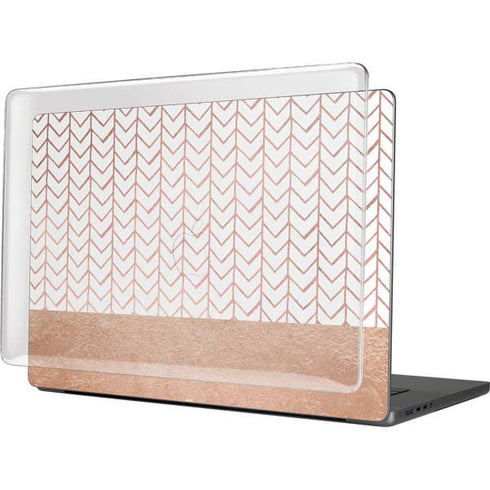 Rose Gold Herringbone MacBook Cases